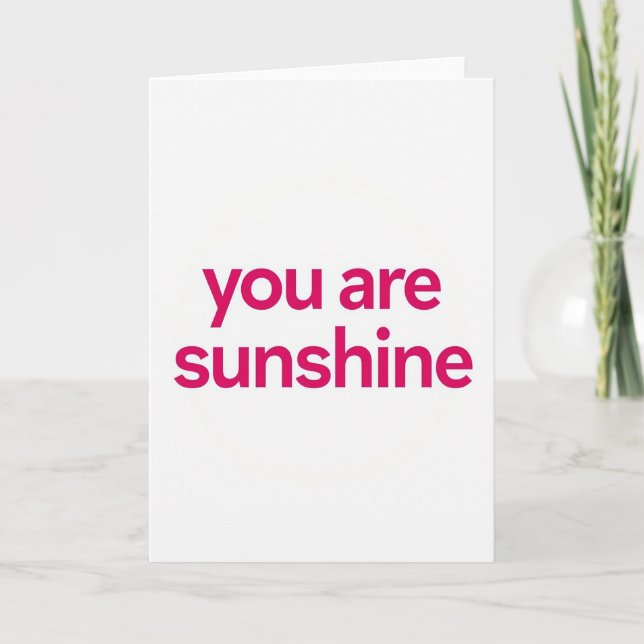 Tarjeta Simple Luz de Sol (Anverso)