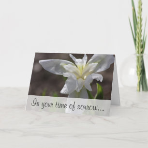 Tarjeta Simple message of sympathy in time of sorrow