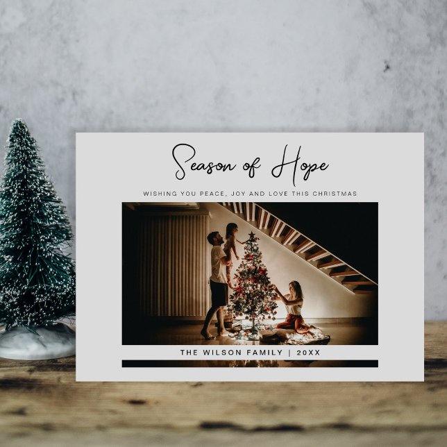 Tarjeta simple mínima de Navidades de vacaciones f (Subido por el creador)