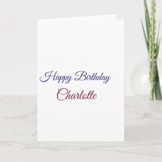 Tarjeta SIMPLE MINIMAL.CUTIE ADD NAME BABY happy birthday 