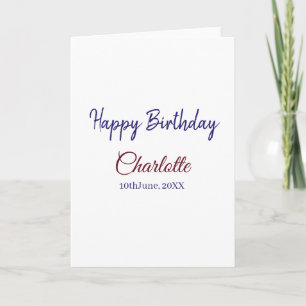 Tarjeta SIMPLE MINIMAL.CUTIE AGREGAR NOMBRE BEBÉ feliz cum