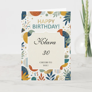 Tarjeta Simple Modern Birthday Card
