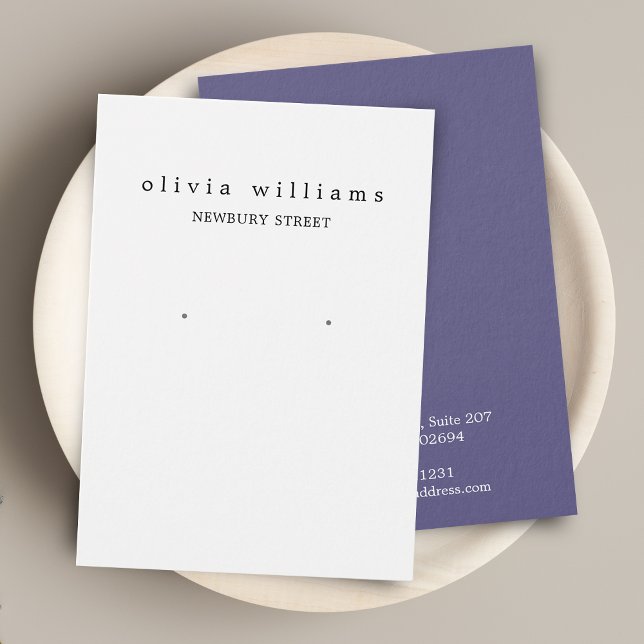 Tarjeta simple moderna para exhibir aretes (Subido por el creador)