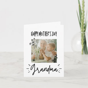 Tarjeta Simple para Abuela   Foto personalizada Día de la 