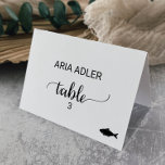 Tarjeta simple para la opción de comida de pescado<br><div class="desc">Estas sencillas tarjetas de menú de pescado negro son perfectas para un boda de temática moderna o rústica. El diseño minimalista incluye un elegante guión de brocha y un icono de pescado. Utilice estas tarjetas para elegir el lugar de la comida, para asegurarse de que se sirve la comida correcta...</div>