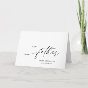 Tarjeta Simple Para Mi Día De Matrimonio De Padre, Regalo