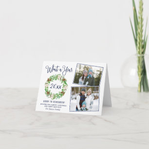 Tarjeta Simple qué un año Feliz Navidad 3 Festividades