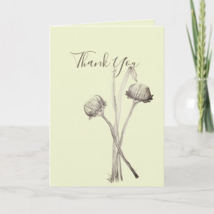 Tarjeta Simple Ramo de Flores Silvestres del Campo