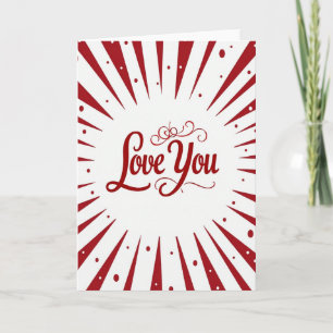 Tarjeta Simple Rojo Amor Te Explosion de Puntos