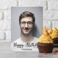 Simple Script Photo Happy Birday Real