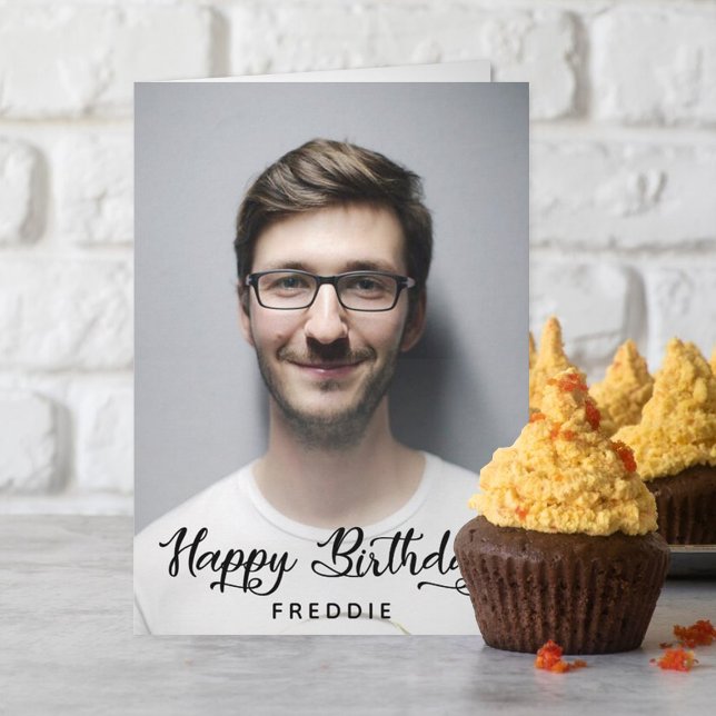 Tarjeta Simple Script Photo Happy Birday Real (Subido por el creador)