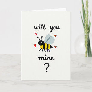 Tarjeta Simple ¿Serás Mía Abeja?