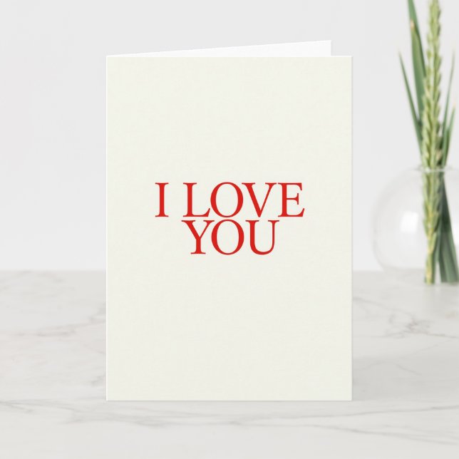 Tarjeta Simple Serif 'Te Amo' (Anverso)