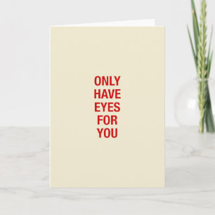 Tarjeta Simple Solo Tengo Ojos Para Ti