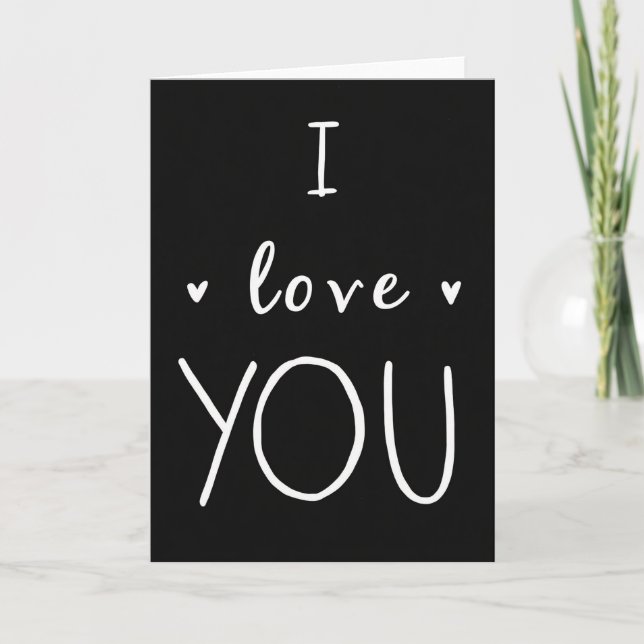 Tarjeta Simple Suave Te Amo (Anverso)