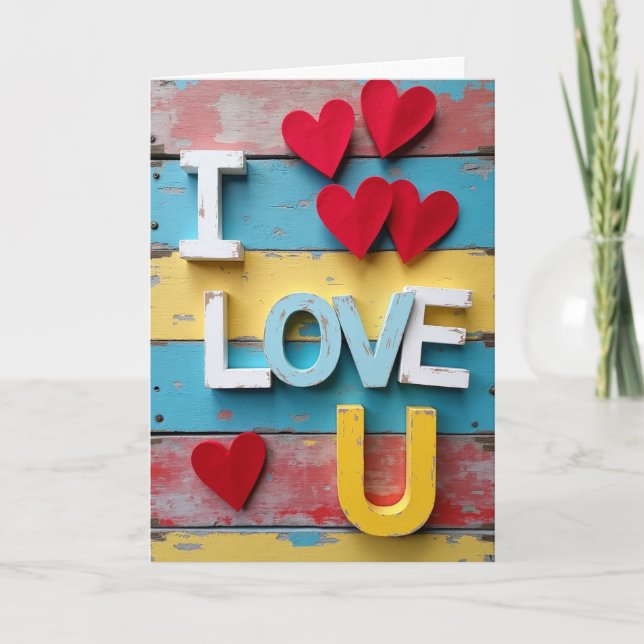 Tarjeta Simple Te Amo (Anverso)