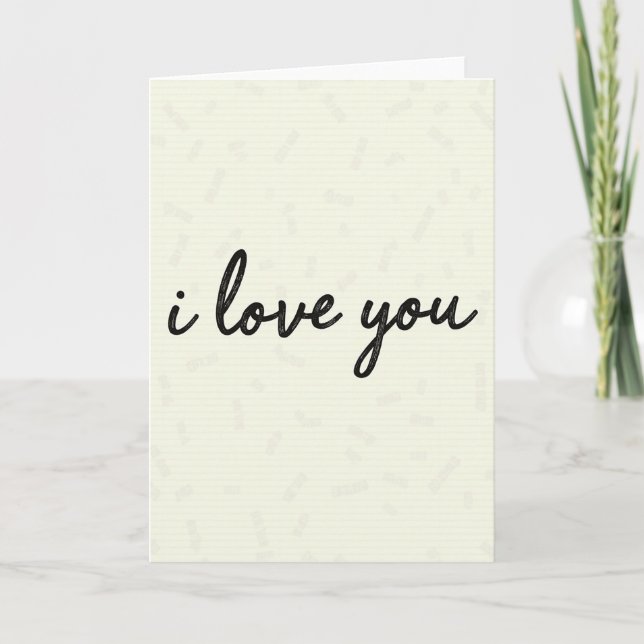 Tarjeta Simple Te Amo (Anverso)
