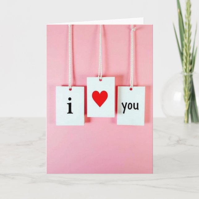 Tarjeta Simple Te Amo (Anverso)