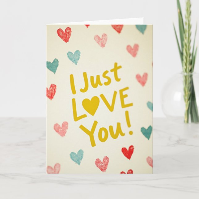 Tarjeta Simple Te Amo (Anverso)
