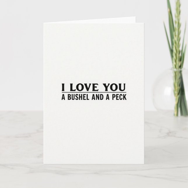 Tarjeta Simple Te Amo Bushel Peck (Anverso)