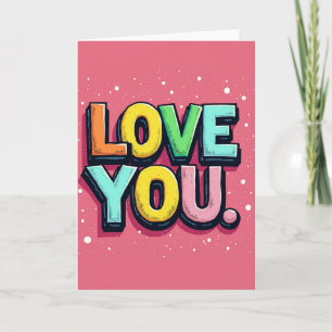Tarjeta Simple Te Amo con Puntos