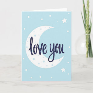 Tarjeta Simple Te Amo Luna Punto