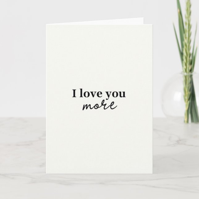 Tarjeta Simple Te Amo Más (Anverso)