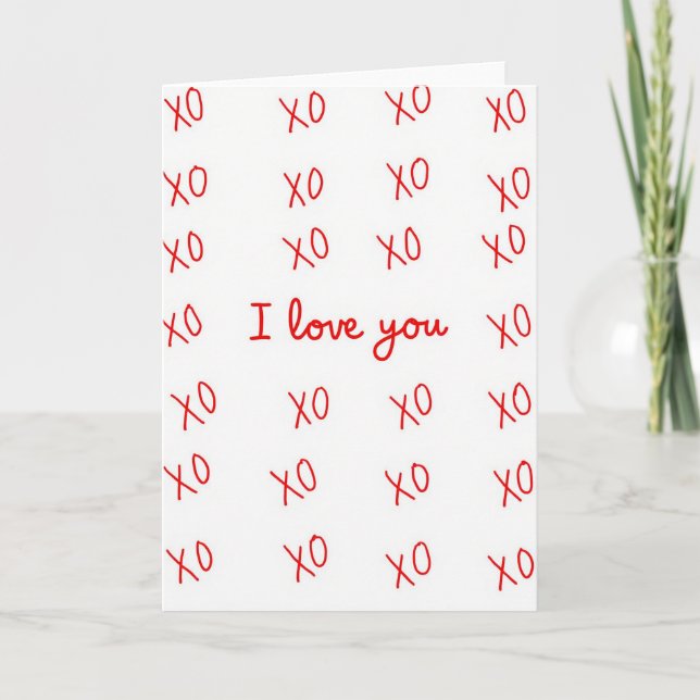 Tarjeta Simple Te Amo Xo (Anverso)