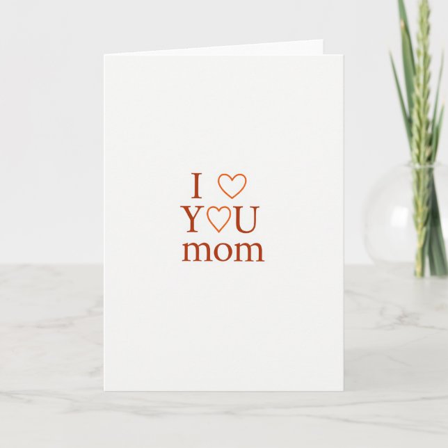 Tarjeta Simple Te Quiero Mamá (Anverso)