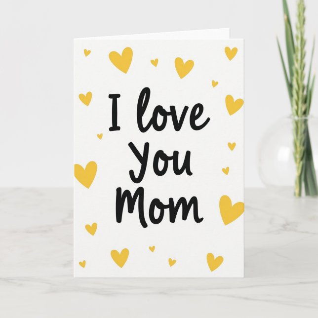 Tarjeta Simple Te Quiero Mamá (Anverso)
