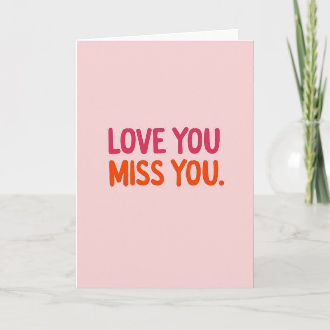 Tarjeta Simple Te Quiero Te Extraño (Anverso)