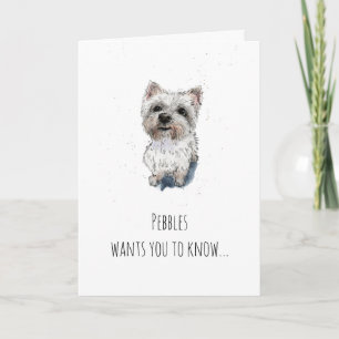 Tarjeta Simple Westie West Highland Terrier Día del padre