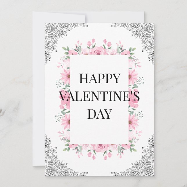 Tarjeta Simple y Elegante del Día de San Valentín  (Anverso)