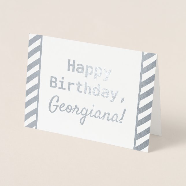 Tarjeta simple y humilde de "cumpleaños feliz" (Anverso)