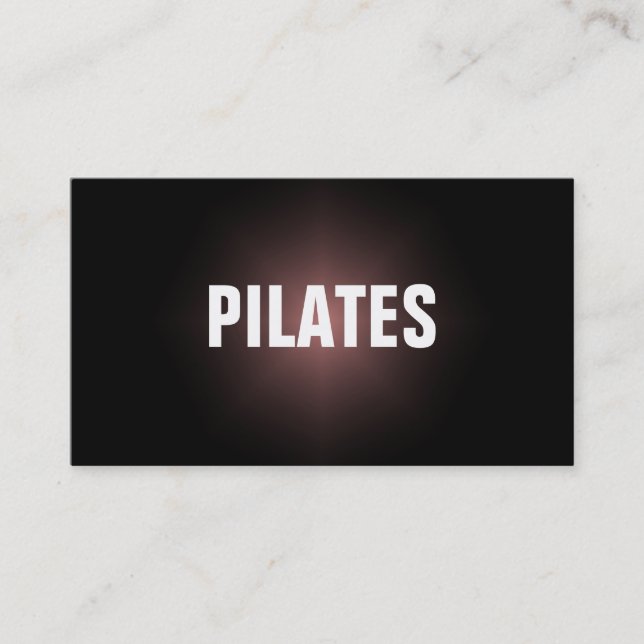 Tarjeta simple y llana del instructor de PILATES (Anverso)