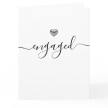 Simple y moderno corazón plateado blanco involucra