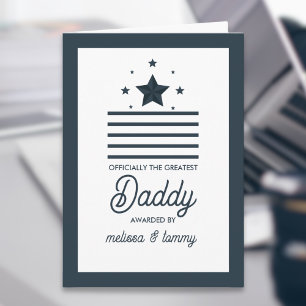 Tarjeta Simple y moderno papá grande blanco negro