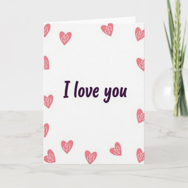 Tarjeta Simple y Sentida de Te Quiero (Anverso)