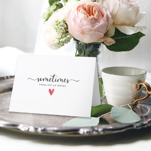 Tarjeta Simple y sentida simpatía pensando en ti