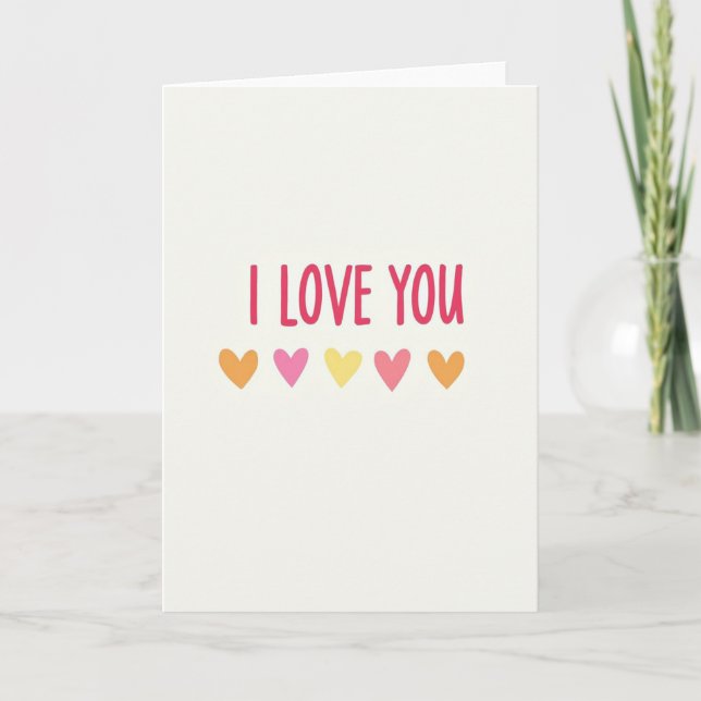 Tarjeta Simple y Sincera de Te Amo (Anverso)
