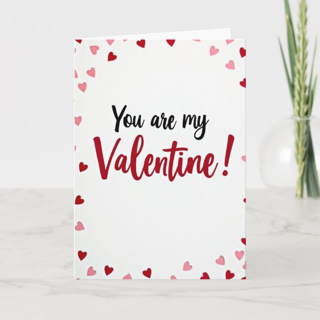 Tarjeta Simple You Are My Valentine Card (Anverso)