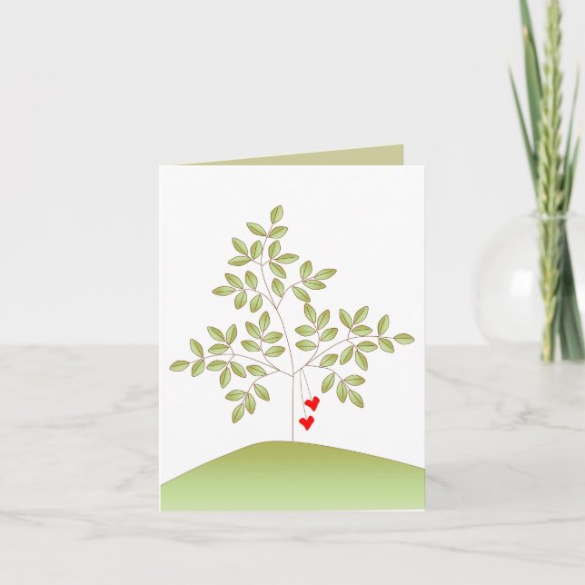 Tarjeta Simplemente espacio en blanco Notecard del árbol (Anverso)