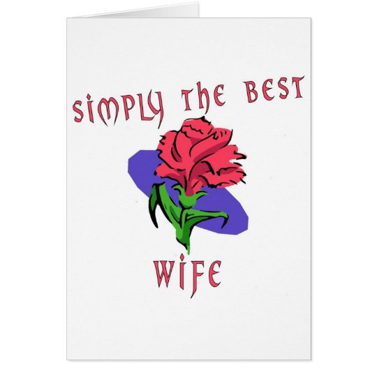 Tarjeta Simplemente la mejor esposa