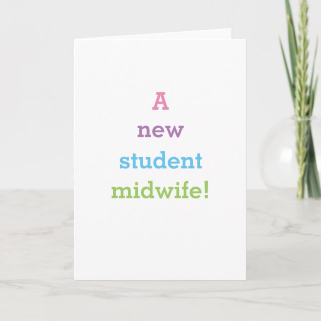 Tarjeta Simplemente llano - ¡Una nueva partera estudiantil (Anverso)
