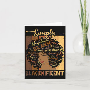 Tarjeta Simplemente Mágica Chica Afro Juneteenth Negra