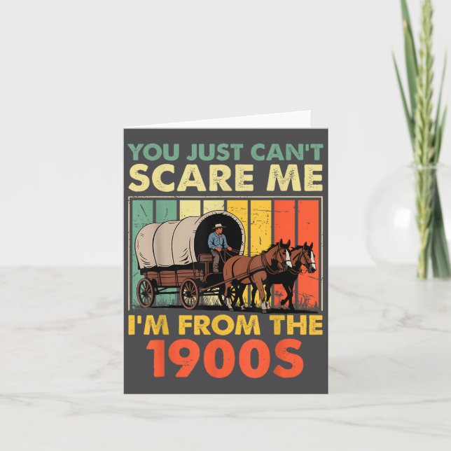 Tarjeta Simplemente no puedes E yo soy de los 1900s hombre (Anverso)