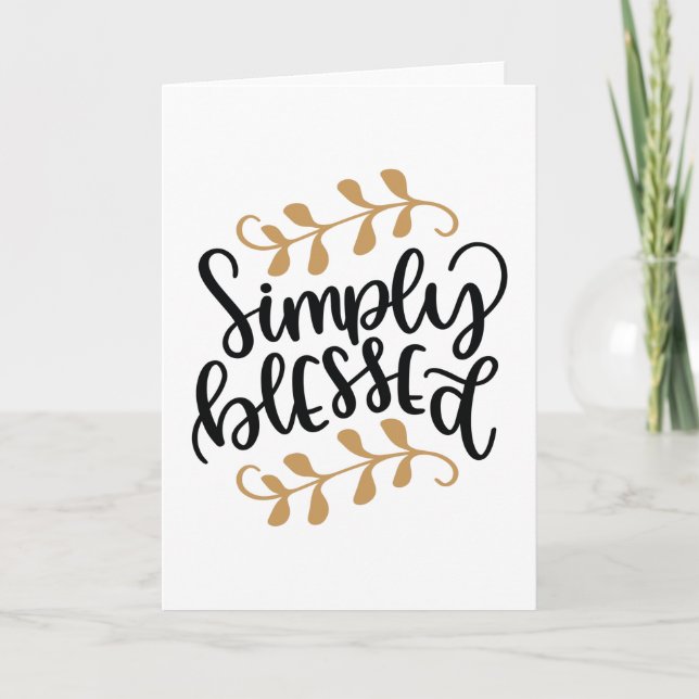 Tarjeta Simply blessed (Anverso)