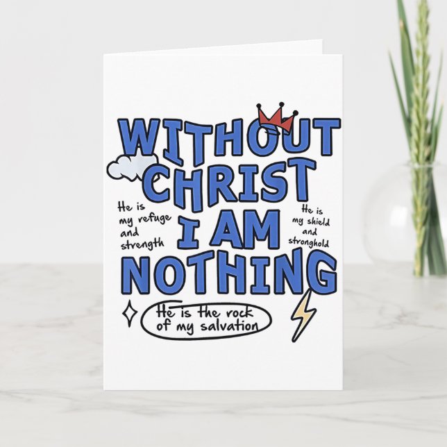 Tarjeta Sin Cristo No Soy Nada  (Anverso)