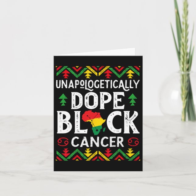 Tarjeta Sin disculparse Drogas Negro Cáncer Signo Zodiacal (Anverso)