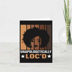Tarjeta Sin disculparse Loc'd Melanina Piel Marrón Negra A